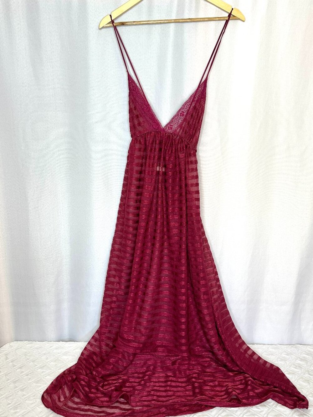 Vintage Lily of France Rosa Puleo-Szüle Babydoll Maxi Nightgown Small Union Made